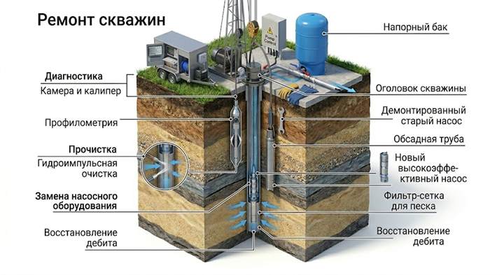 Ремонт скважин в Брянске
